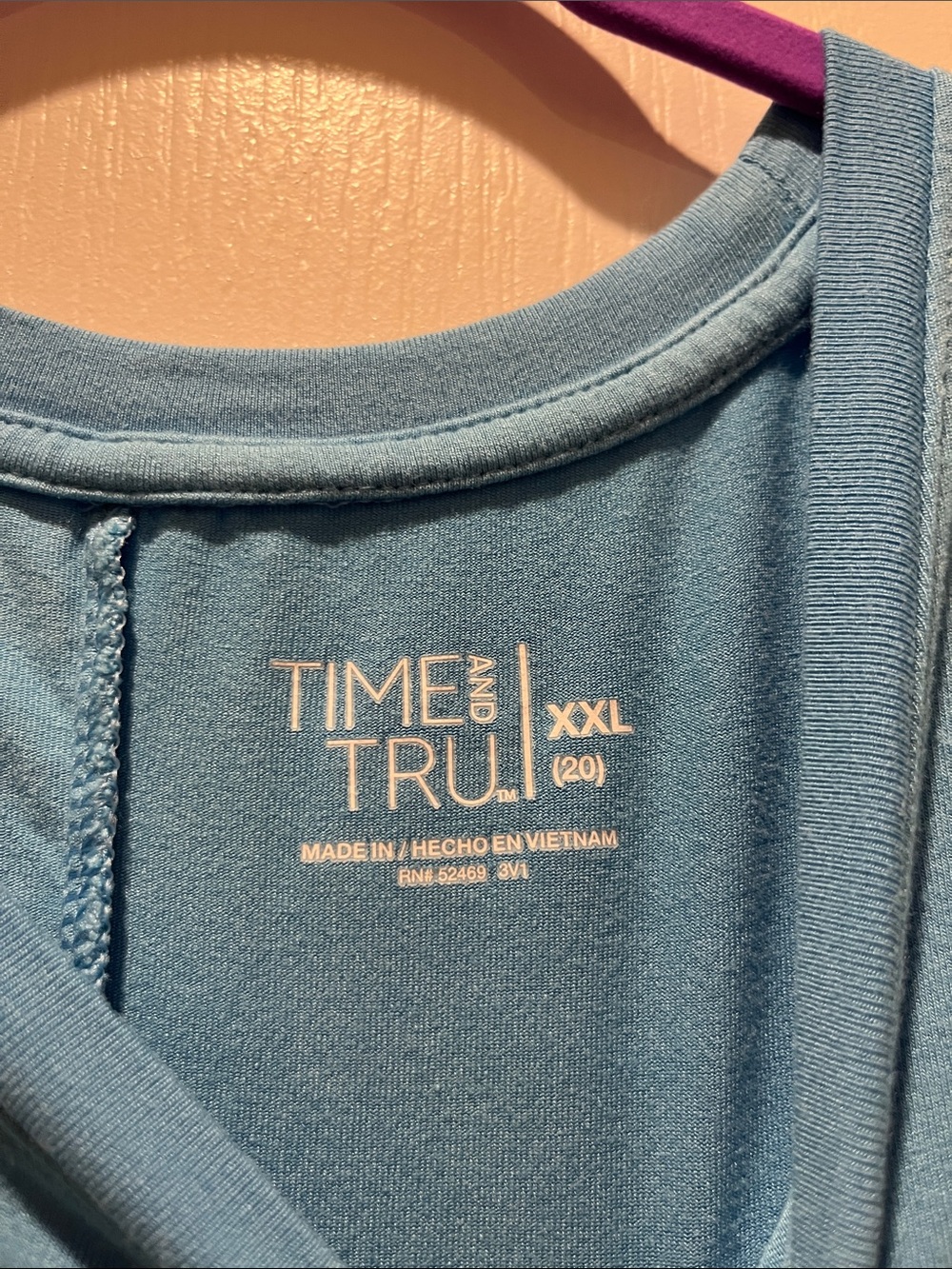 Time and Tru Sky Blue Sleeveless Tank Top - Picture 2 of 7